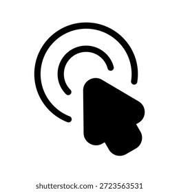 Klicken Sie auf Symbol, Vektorsymbol-Entwurfsgrafik