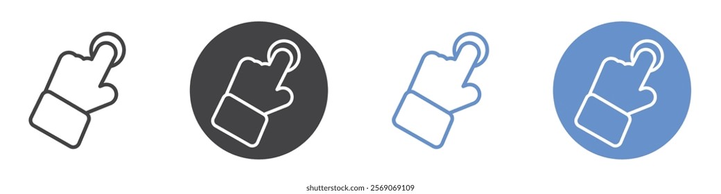 Click icon vector symbol outline sign