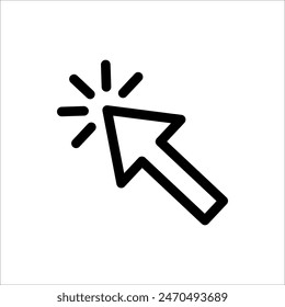Click icon. Vector symbol in trendy flat style on white background.