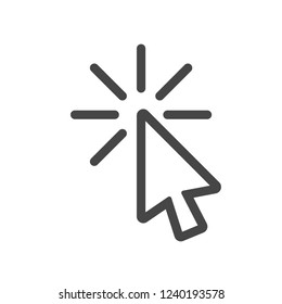 Click icon, Click icon vector, in trendy flat style isolated on white background. Click icon image, Click icon illustration