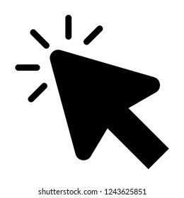 Click icon, Click icon vector, in trendy flat style isolated on white background. Click icon image, Click icon illustration