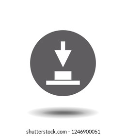 Click icon vector, in trendy flat style isolated on white background.