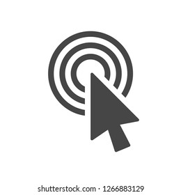 Click icon, Click icon vector, in trendy flat style isolated on white background. Click icon image, Click icon illustration