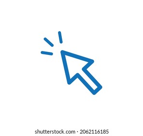 Click icon, Click icon vector, in trendy flat style isolated on white background. Click icon image, Click icon illustration