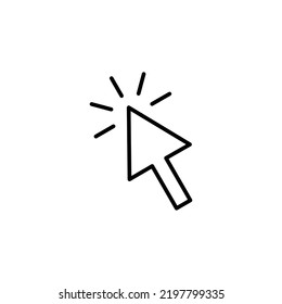 Click icon vector for web and mobile app. pointer arrow sign and symbol. cursor icon