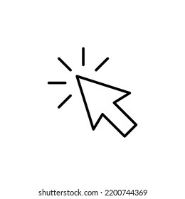 Click icon vector for web and mobile app. pointer arrow sign and symbol. cursor icon