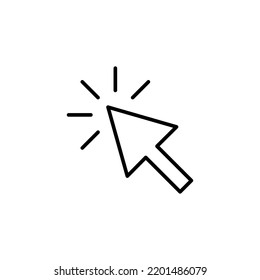 Click icon vector for web and mobile app. pointer arrow sign and symbol. cursor icon