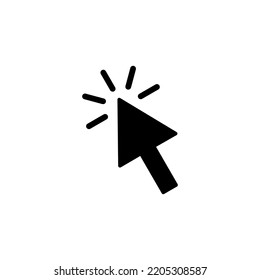 Click icon vector for web and mobile app. pointer arrow sign and symbol. cursor icon