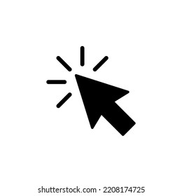 Click icon vector for web and mobile app. pointer arrow sign and symbol. cursor icon