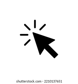 Click icon vector for web and mobile app. pointer arrow sign and symbol. cursor icon