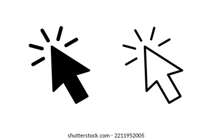 Click icon vector for web and mobile app. pointer arrow sign and symbol. cursor icon