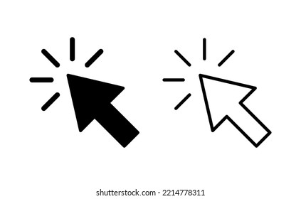 Click icon vector for web and mobile app. pointer arrow sign and symbol. cursor icon
