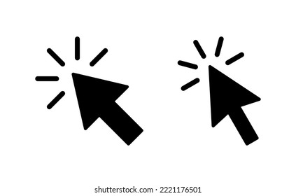 Click icon vector for web and mobile app. pointer arrow sign and symbol. cursor icon