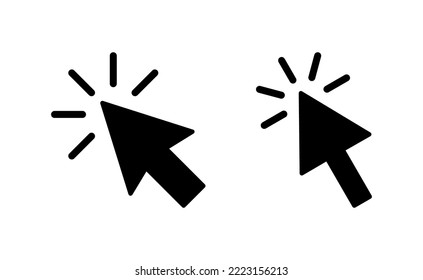 Click icon vector for web and mobile app. pointer arrow sign and symbol. cursor icon