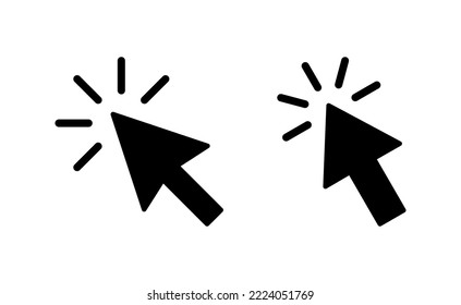 Click icon vector for web and mobile app. pointer arrow sign and symbol. cursor icon