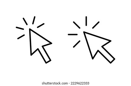 Click icon vector for web and mobile app. pointer arrow sign and symbol. cursor icon