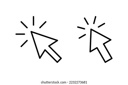 Click icon vector for web and mobile app. pointer arrow sign and symbol. cursor icon