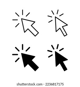 Click icon vector for web and mobile app. pointer arrow sign and symbol. cursor icon