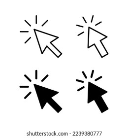 Click icon vector for web and mobile app. pointer arrow sign and symbol. cursor icon