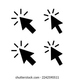 Click icon vector for web and mobile app. pointer arrow sign and symbol. cursor icon