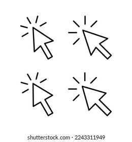 Click icon vector for web and mobile app. pointer arrow sign and symbol. cursor icon