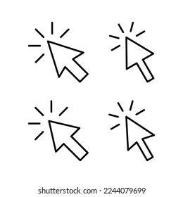 Click icon vector for web and mobile app. pointer arrow sign and symbol. cursor icon