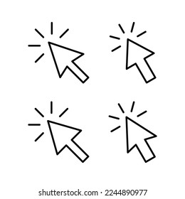 Click icon vector for web and mobile app. pointer arrow sign and symbol. cursor icon