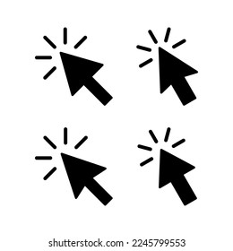 Click icon vector for web and mobile app. pointer arrow sign and symbol. cursor icon