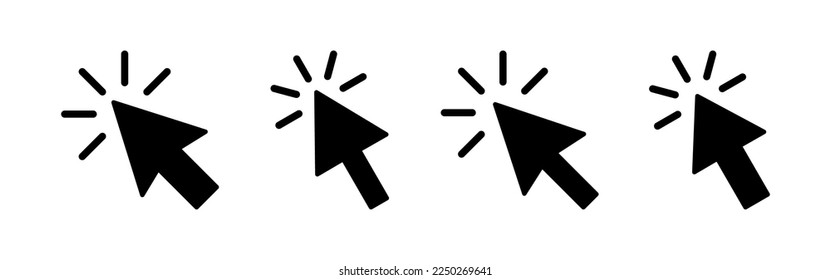 Click icon vector for web and mobile app. pointer arrow sign and symbol. cursor icon