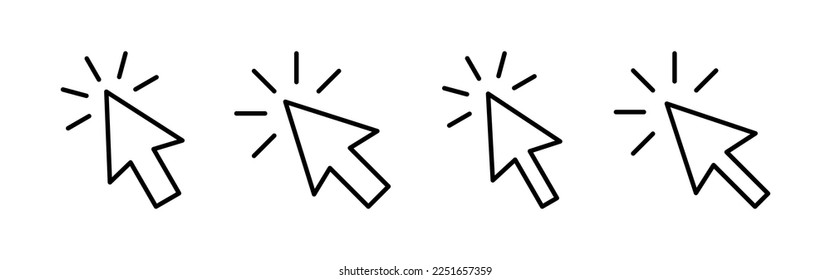 Click icon vector for web and mobile app. pointer arrow sign and symbol. cursor icon