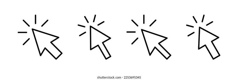Click icon vector for web and mobile app. pointer arrow sign and symbol. cursor icon