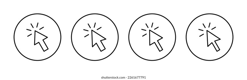 Click icon vector for web and mobile app. pointer arrow sign and symbol. cursor icon