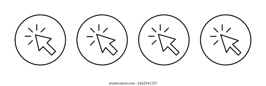 Click icon vector for web and mobile app. pointer arrow sign and symbol. cursor icon