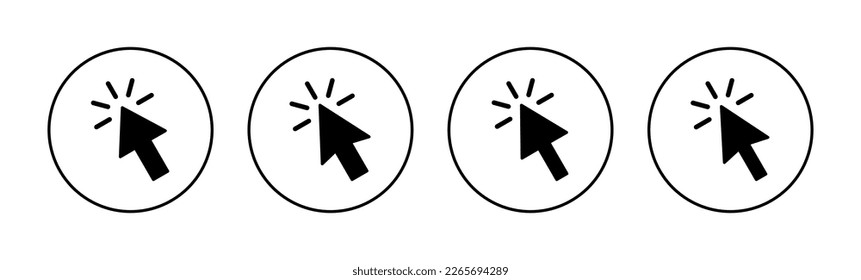 Click icon vector for web and mobile app. pointer arrow sign and symbol. cursor icon