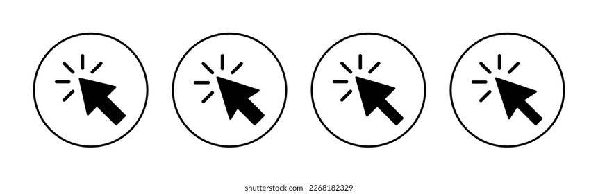 Click icon vector for web and mobile app. pointer arrow sign and symbol. cursor icon