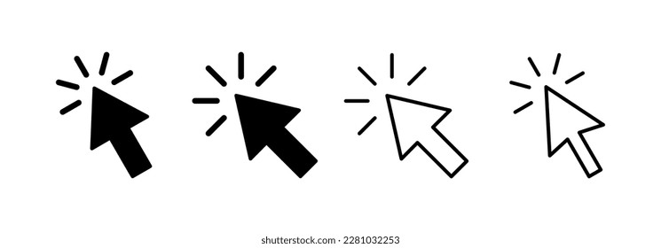 Click icon vector for web and mobile app. pointer arrow sign and symbol. cursor icon