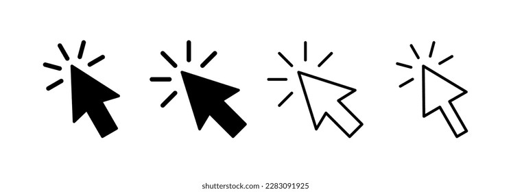 Click icon vector for web and mobile app. pointer arrow sign and symbol. cursor icon