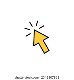 Click icon vector for web and mobile app. pointer arrow sign and symbol. cursor icon