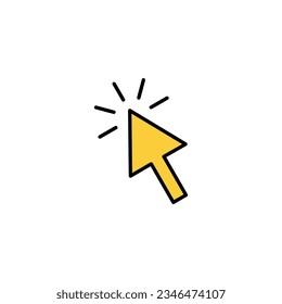 Click icon vector for web and mobile app. pointer arrow sign and symbol. cursor icon