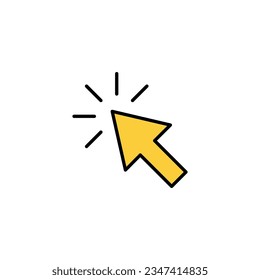 Click icon vector for web and mobile app. pointer arrow sign and symbol. cursor icon