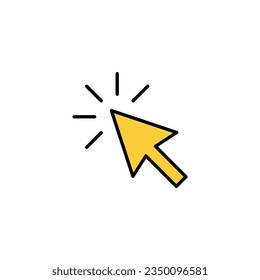 Click icon vector for web and mobile app. pointer arrow sign and symbol. cursor icon