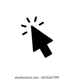 Click icon vector for web and mobile app. pointer arrow sign and symbol. cursor icon