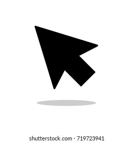 click icon,arrow symbol in simple flat design on white background,vector illustration.