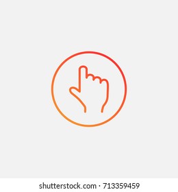 Click icon.gradient illustration isolated vector sign symbol