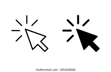 Click icons set. pointer arrow sign and symbol. cursor icon