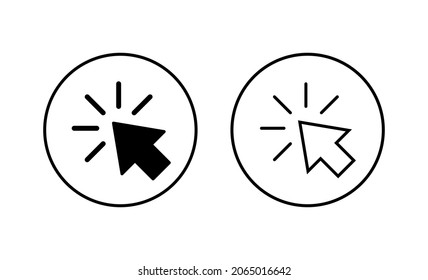 Click icons set. pointer arrow sign and symbol. cursor icon