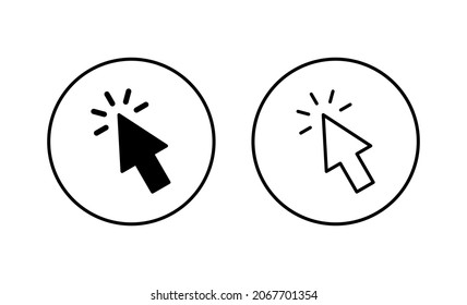 Click icons set. pointer arrow sign and symbol. cursor icon