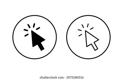 Click icons set. pointer arrow sign and symbol. cursor icon