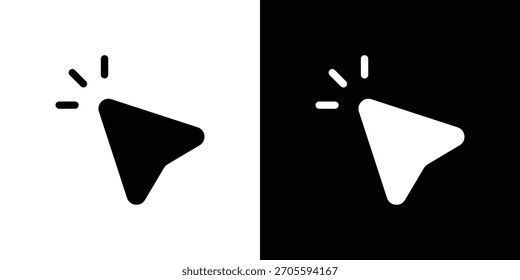 colección de Ilustración vectorial de iconos de Hacer clic. iconos en blanco y negro.