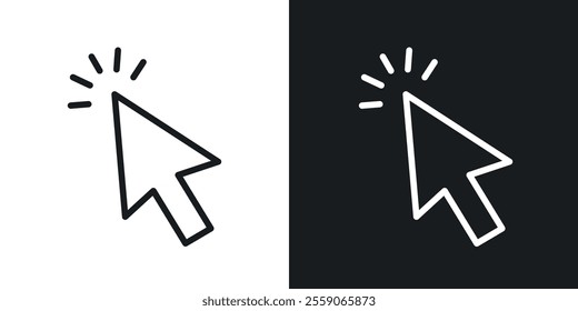 Click icons. vector set in black colors
